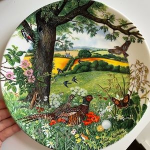Wedgwood "Meadows and Wheatfields" Plate, Country Panorama Series, c.1987